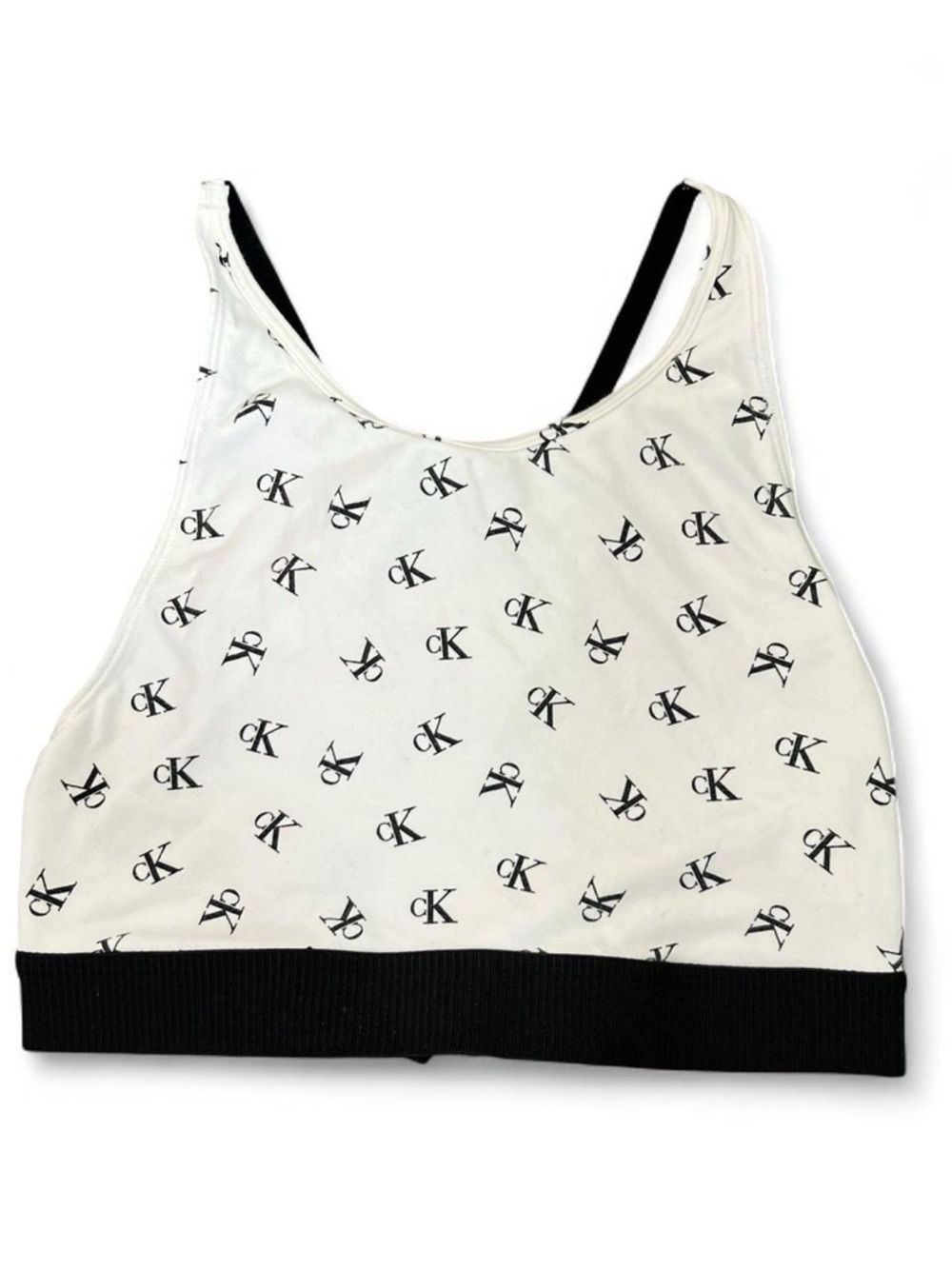 Calvin Klein Black & White Logo Bra Top